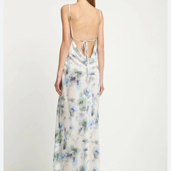 Bec & Bridge Corrine Watercolor Split Maxi Dress Women's 4 White Sleeveless NWOT - Picture 2 of 9